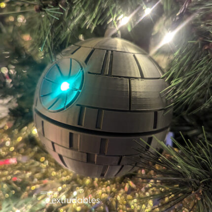 Large 4" Light Up Star Wars Death Star Christmas Ornament