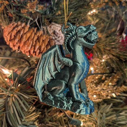 D20 Dragon Christmas Ornament